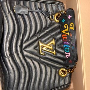 Louis Vuitton Black and Gold Quilted Shoulder Bag